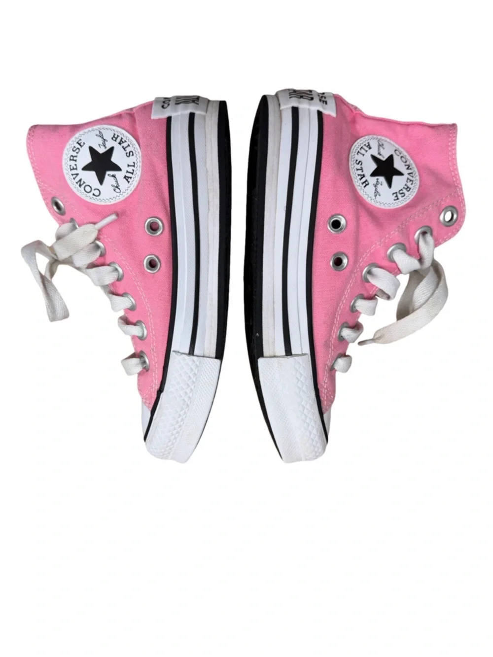 Converse Chuck Taylor All Star High Top Pink Canvas Sneakers Size 2